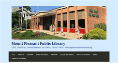 Desktop Screenshot of mountpleasantpalibrary.org